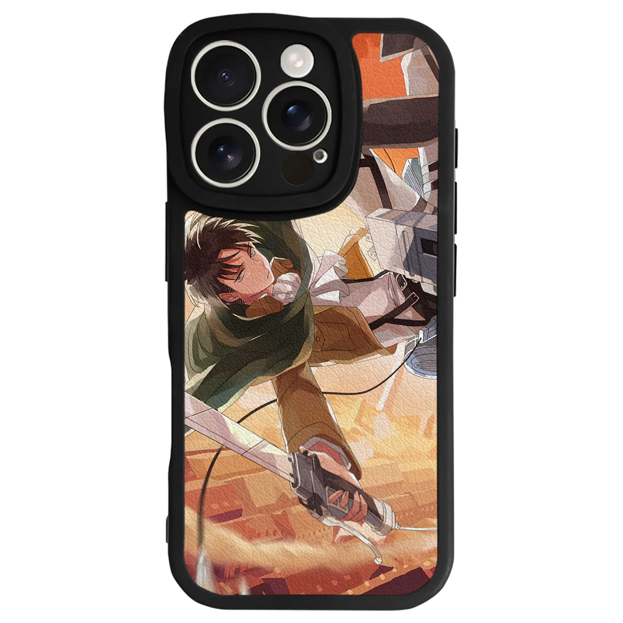 （画像用） 進撃の巨人 Attack on Titan 【iPhone 16シリーズ対応】シリコンスマホケース（レザー調） 材質：シリコン